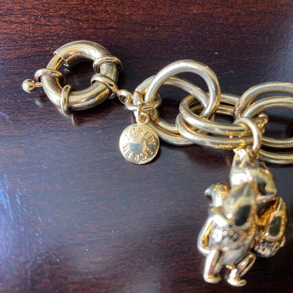 J. Crew gold tone squirrel and pine cone charm bracelet NWOT $88 - Picture 2 of 3